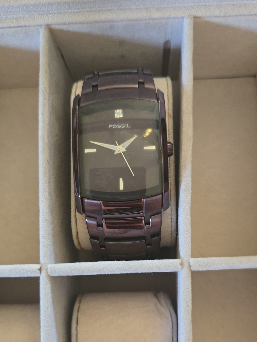 Fossil Men's Metallic Purple Link Bracelet Watch